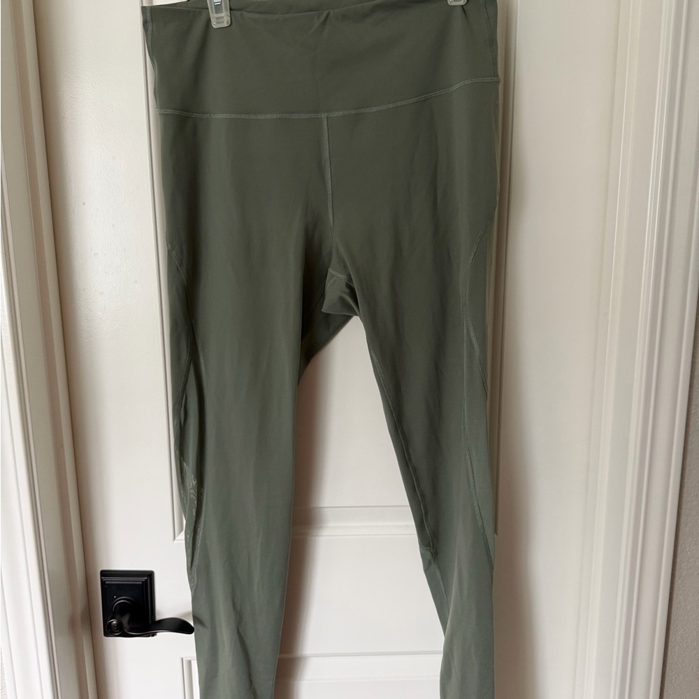 Old Navy Elevate Active High Waist Tummy Control Leggings - Olive Green